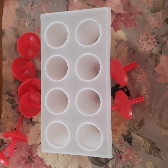 Vintage Tray Of LustroWare 8 Freezer Popsicle Mold Ice Cream Frozen Pops #3 - Picture 5 of 5